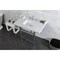 Kingston Brass 36 Carrara Marble Console Sink with Brass Legs, Marble WhitePolished Chrome LMS3630MBSQ1 - alternate 2
